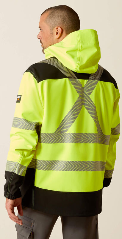 Rebar Hi-Vis Softshell Jacket Back